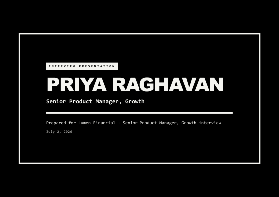 Interview presentation (brutalist)