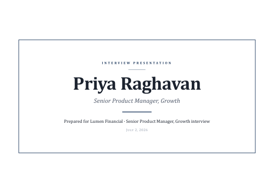 Interview presentation (classic)