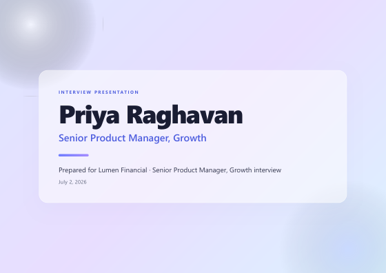 Interview presentation (glass)