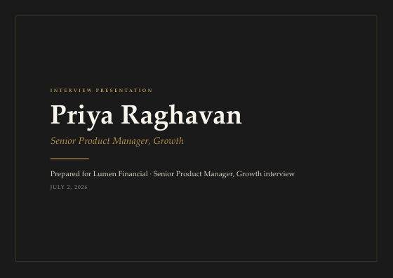 Interview presentation (luxe)