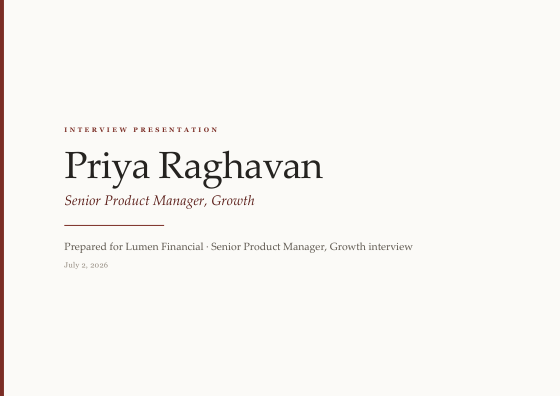 Interview presentation (serif)