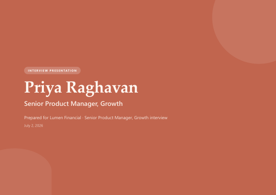 Interview presentation (warm)