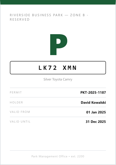 Parking permit (minimal)