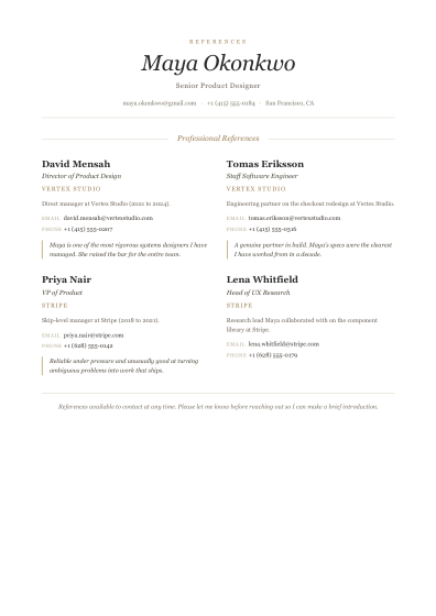 Reference list (editorial)