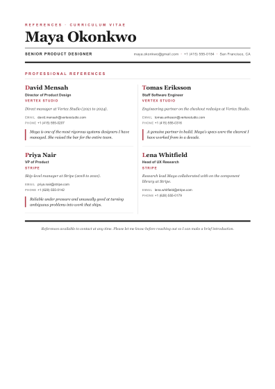 Reference list (magazine)