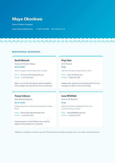 Reference list (ocean)