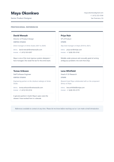 Reference list (slate)