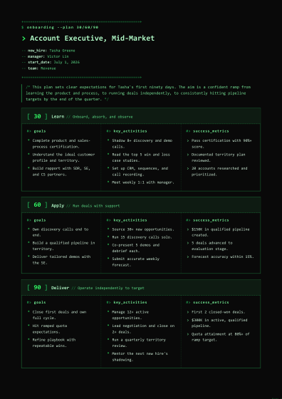 30-60-90 day plan (terminal)